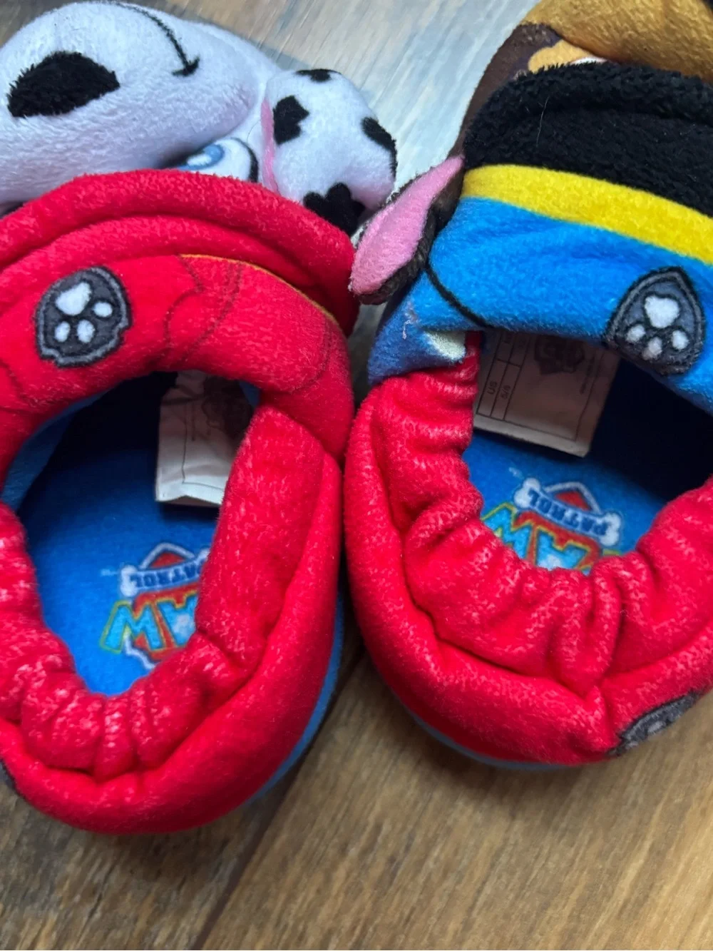 Paw patrol Chase & Marshall slippers toddler size 5/6